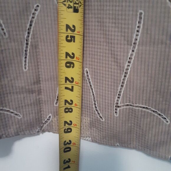 VESE Clothing Co Mens Sz L Beige Breathable Design Button Front Lightweight EUC - Picture 8 of 8